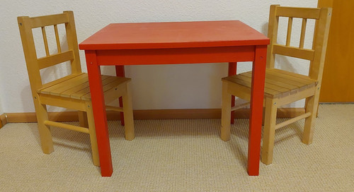 Kindertisch mit zwei stühlen - kindertisch,